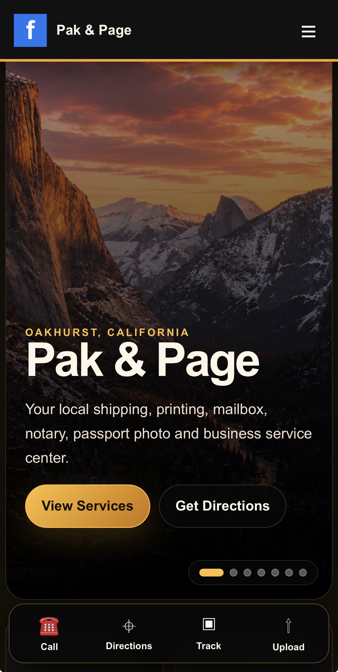 Pak & Page website preview